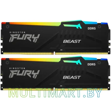 Оперативная память Kingston FURY Beast RGB 2x32GB DDR5 PC5-41600 (KF552C40BBAK2-64)